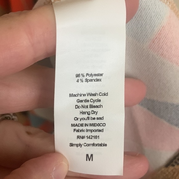 Lularoe Multi Color Geometric Print Nicole Midi Dress Size M - Picture 5 of 7